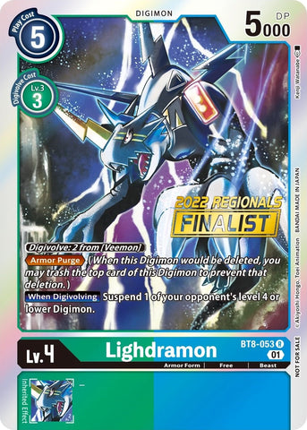 Lighdramon [BT8-053] (2022 Championship Offline Regional) (Online Finalist) [New Awakening Promos] - Destination Retro
