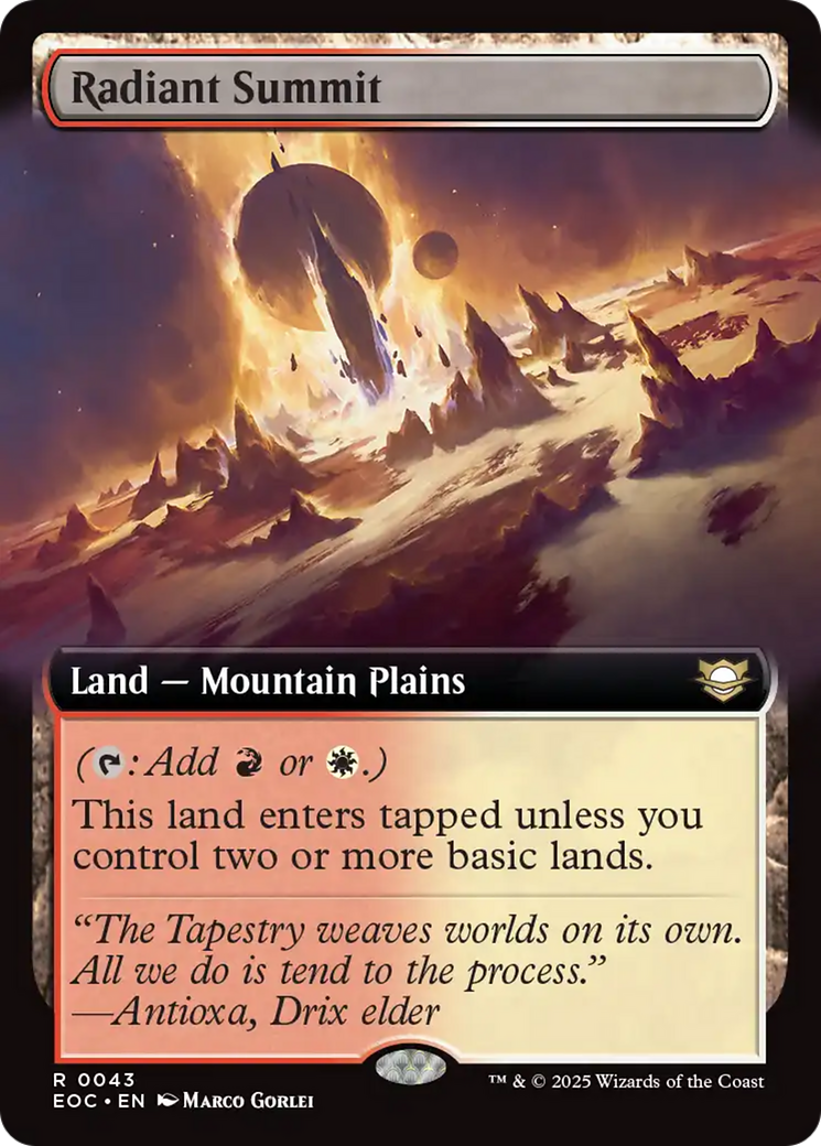 Radiant Summit (Extended Art) [Edge of Eternities Commander] - Destination Retro