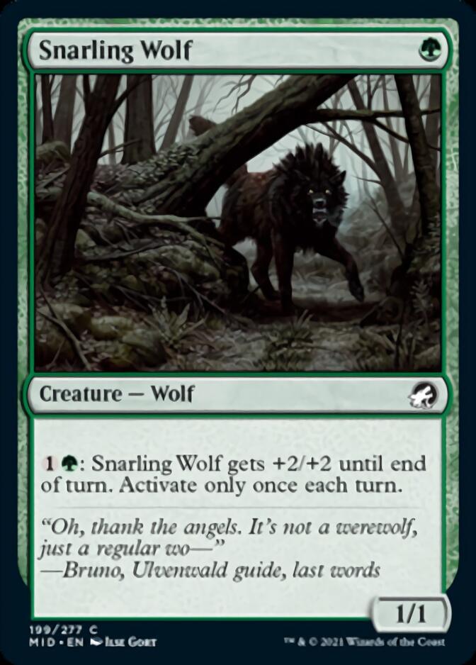 Snarling Wolf [Innistrad: Midnight Hunt] - Destination Retro