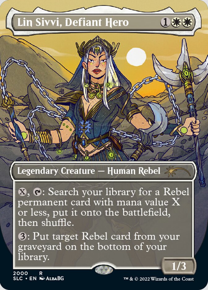 Lin Sivvi, Defiant Hero (Borderless) [Secret Lair Countdown Kit] - Destination Retro