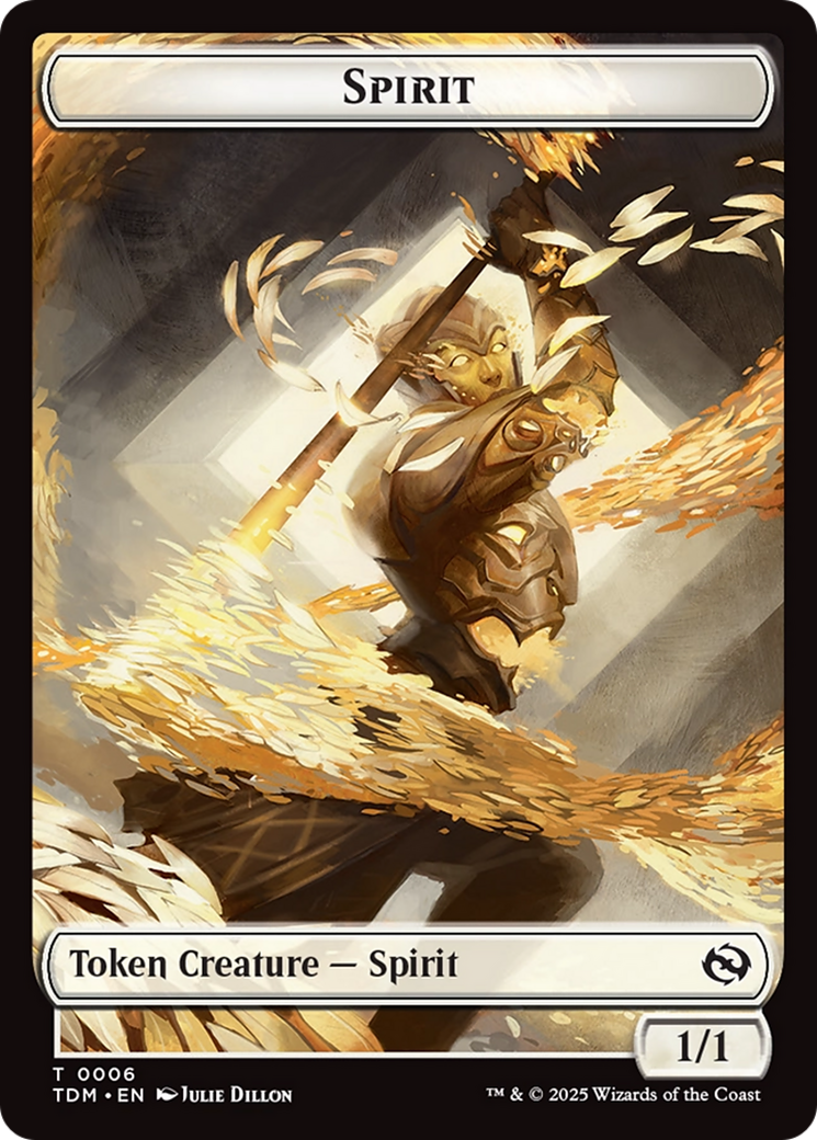Spirit (0006) // Spirit (0007) Double-Sided Token [Tarkir: Dragonstorm Tokens] - Destination Retro