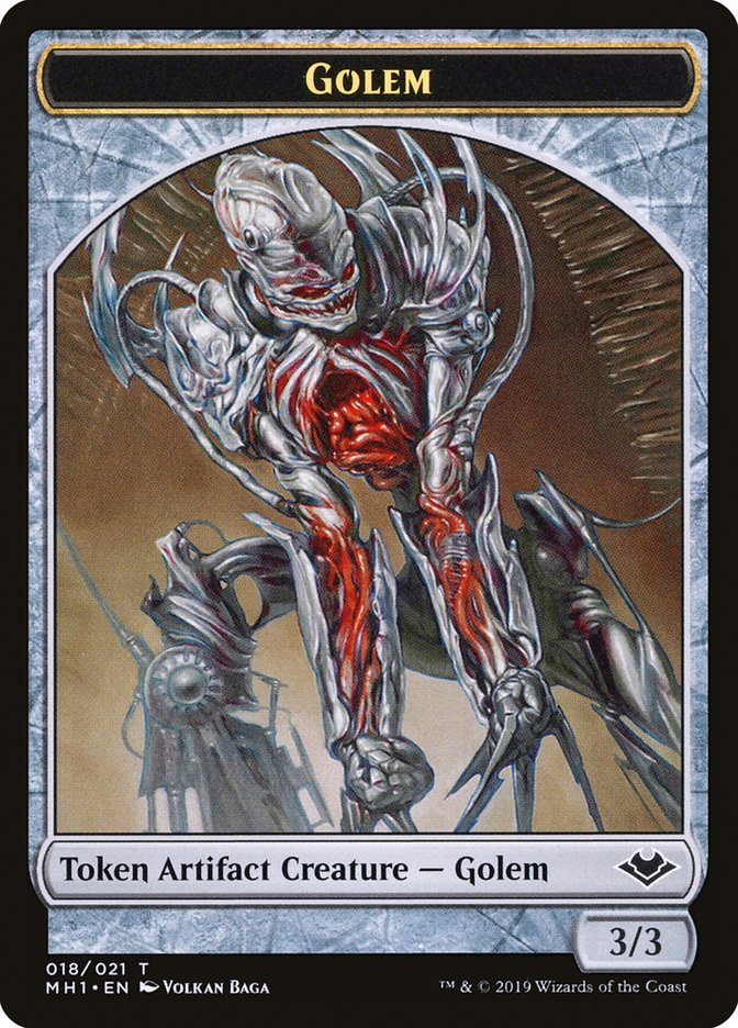 Soldier (004) // Golem (018) Double-Sided Token [Modern Horizons Tokens] - Destination Retro