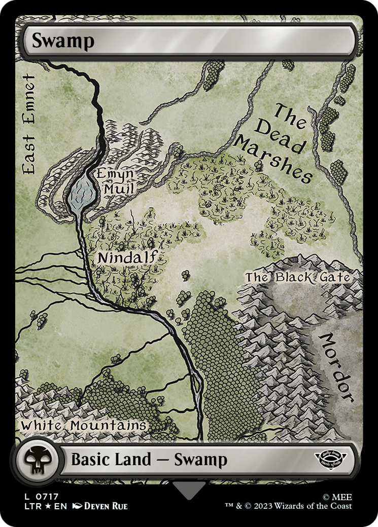 Swamp (0717) (Surge Foil) [The Lord of the Rings: Tales of Middle-Earth] - Destination Retro