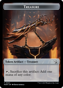 Treasure (21) // Knight Double-Sided Token [March of the Machine Tokens] - Destination Retro