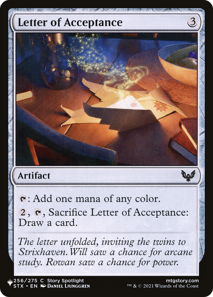 Letter of Acceptance [The List] - Destination Retro