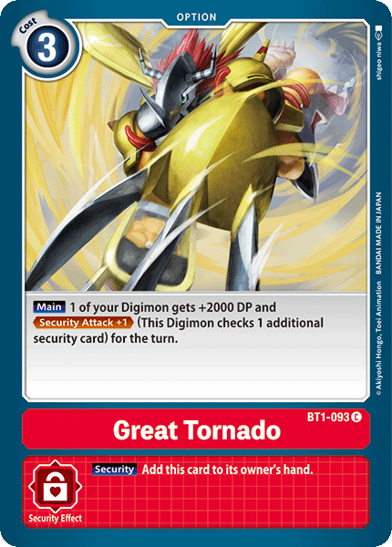 Great Tornado [BT1-093] [Release Special Booster Ver.1.0] - Destination Retro