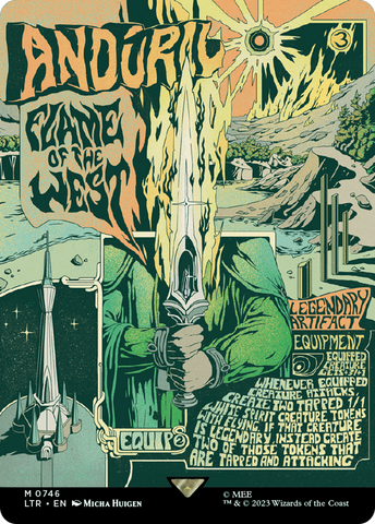 Anduril, Flame of the West (Borderless Poster) [The Lord of the Rings: Tales of Middle-Earth] - Destination Retro