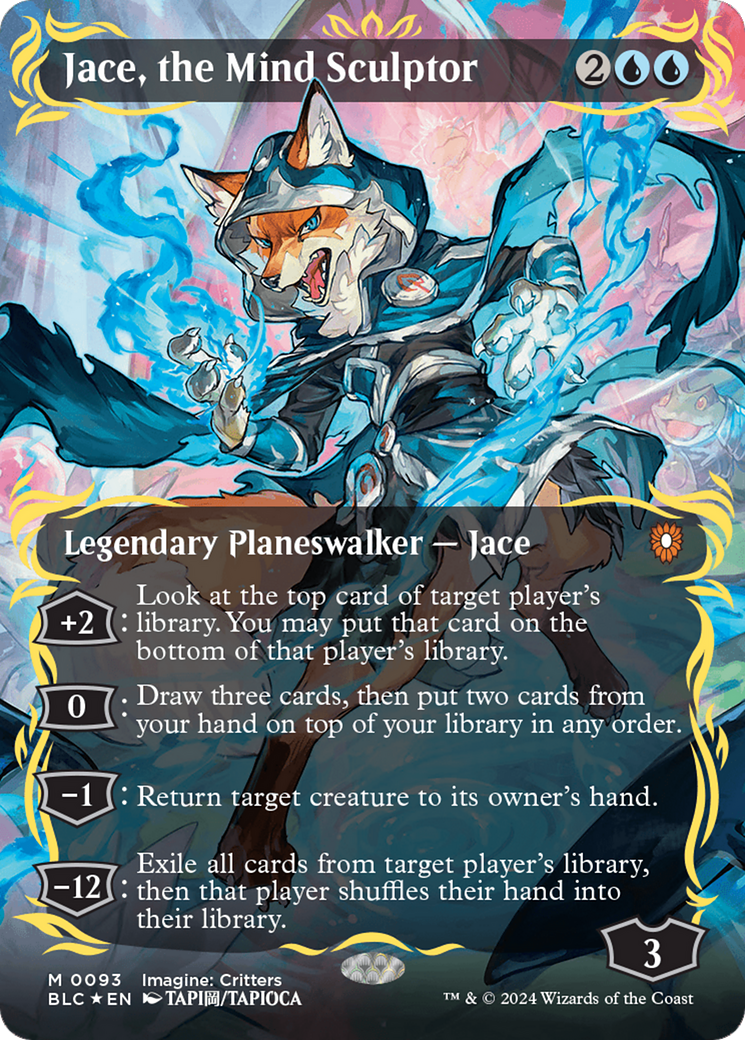 Jace, the Mind Sculptor (Borderless) (Raised Foil) [Bloomburrow Commander] - Destination Retro