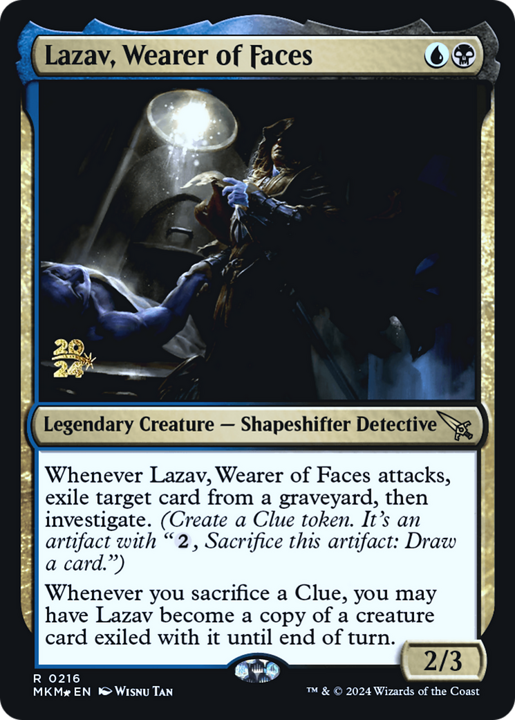 Lazav, Wearer of Faces [Murders at Karlov Manor Prerelease Promos] - Destination Retro