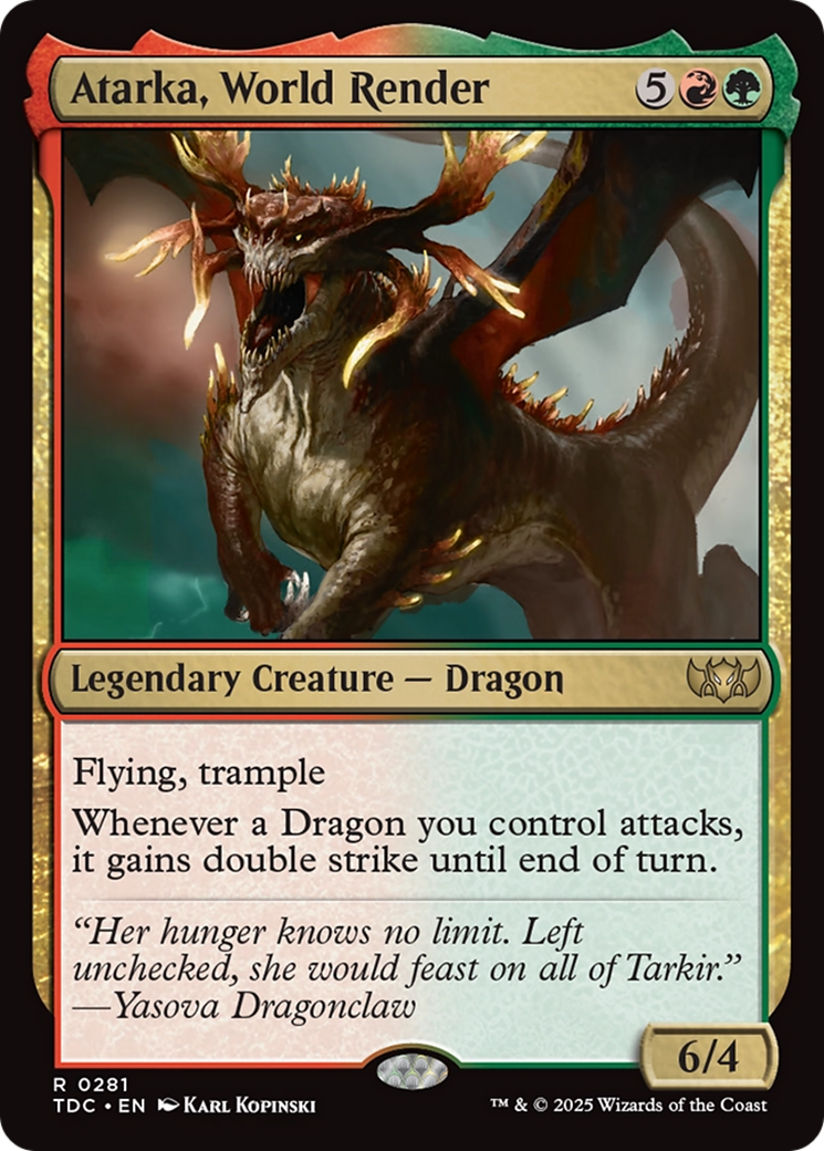 Atarka, World Render [Tarkir: Dragonstorm Commander] - Destination Retro