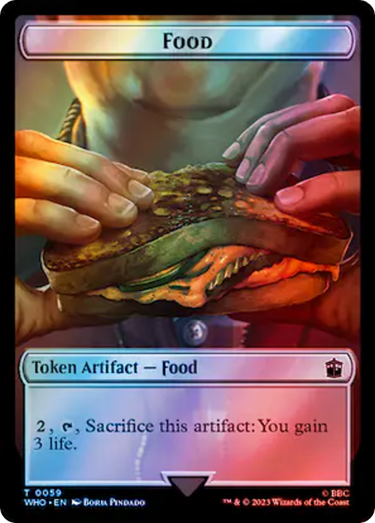 Fish // Food (0059) Double-Sided Token (Surge Foil) [Doctor Who Tokens] - Destination Retro