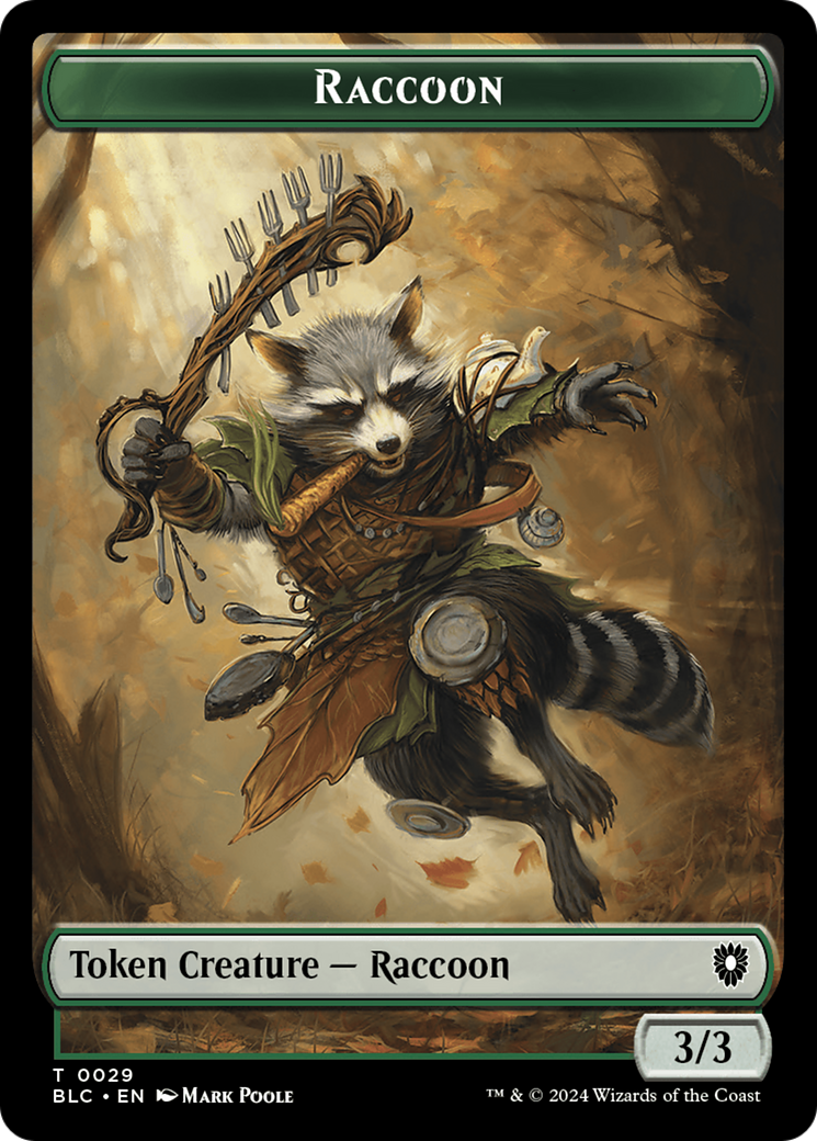 Rat // Raccoon Double-Sided Token [Bloomburrow Commander Tokens] - Destination Retro