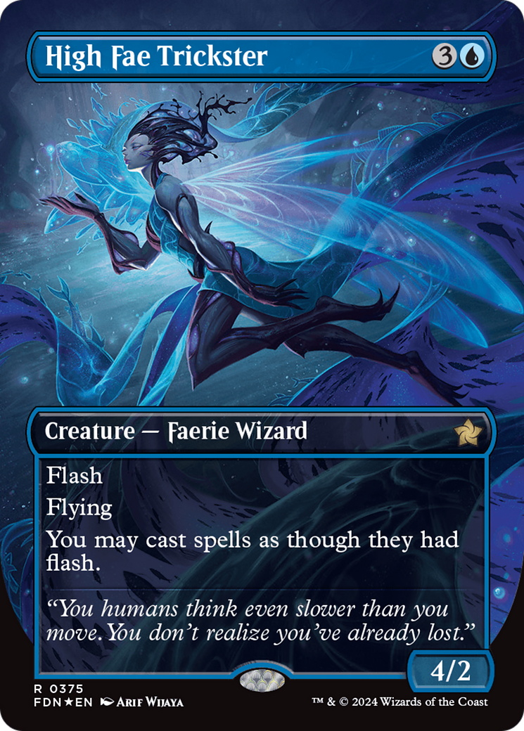 High Fae Trickster (Borderless) (Mana Foil) [Foundations] - Destination Retro