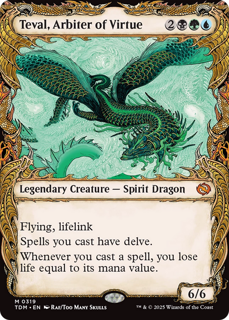 Teval, Arbiter of Virtue (Showcase) [Tarkir: Dragonstorm] - Destination Retro