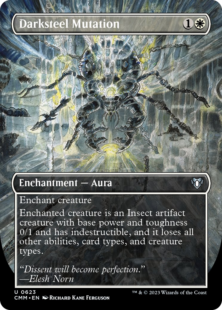 Darksteel Mutation (Borderless Alternate Art) [Commander Masters] - Destination Retro