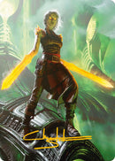 Nahiri, the Unforgiving Art Card (Gold-Stamped Signature) [Phyrexia: All Will Be One Art Series] - Destination Retro