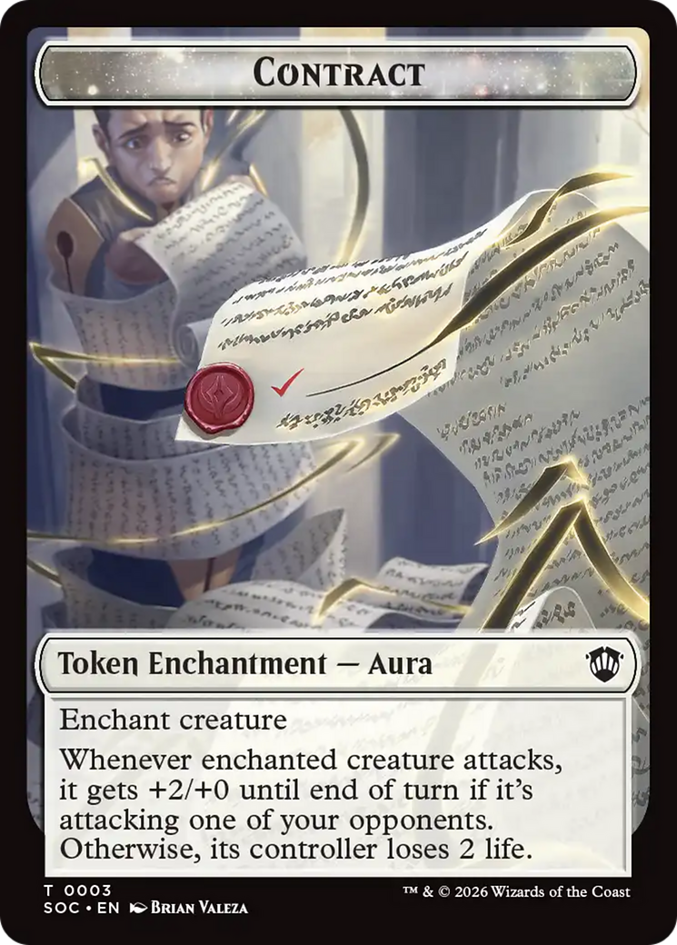 Contract // Copy Double-Sided Token [Secrets of Strixhaven Commander Tokens] - Destination Retro