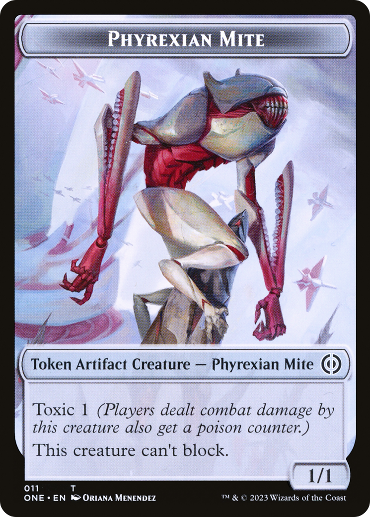 Phyrexian Mite (011) // Phyrexian Beast Double-Sided Token [Phyrexia: All Will Be One Tokens] - Destination Retro