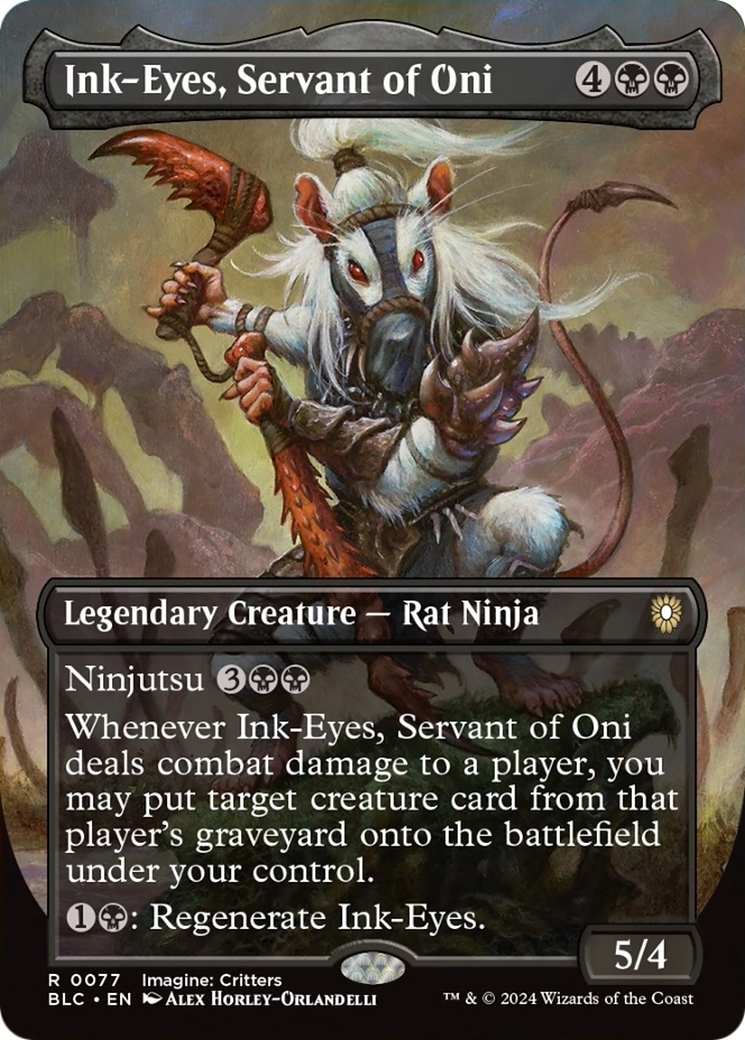 Ink-Eyes, Servant of Oni (Borderless) [Bloomburrow Commander] - Destination Retro