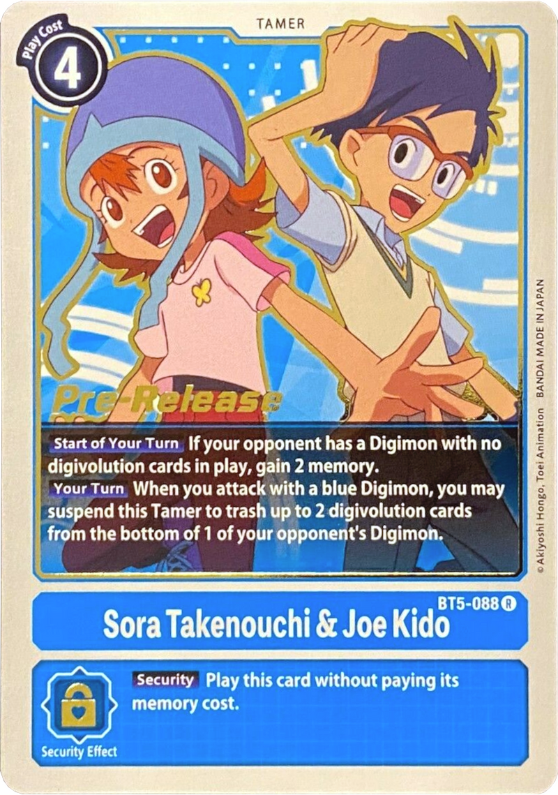Sora Takenouchi & Joe Kido [BT5-088] [Battle of Omni Pre-Release Promos] - Destination Retro