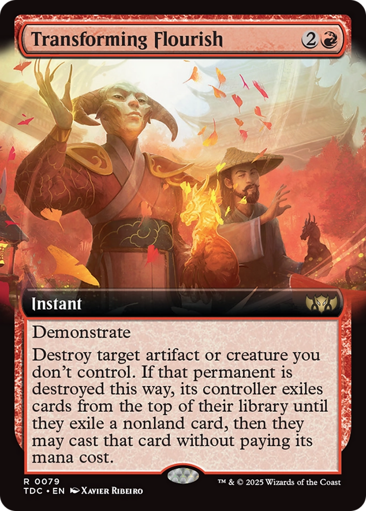 Transforming Flourish (Extended Art) [Tarkir: Dragonstorm Commander] - Destination Retro