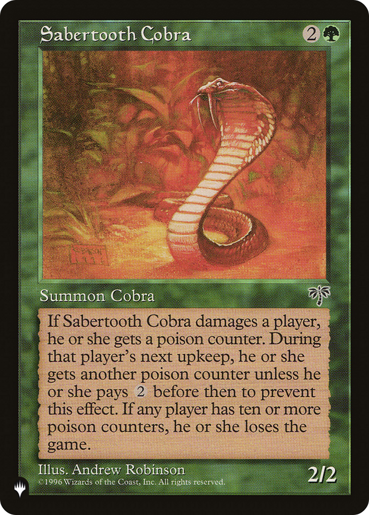 Sabertooth Cobra [The List] - Destination Retro