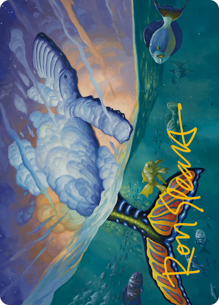 Dreamtide Whale Art Card (Gold-Stamped Signature) [Modern Horizons 3 Art Series] - Destination Retro