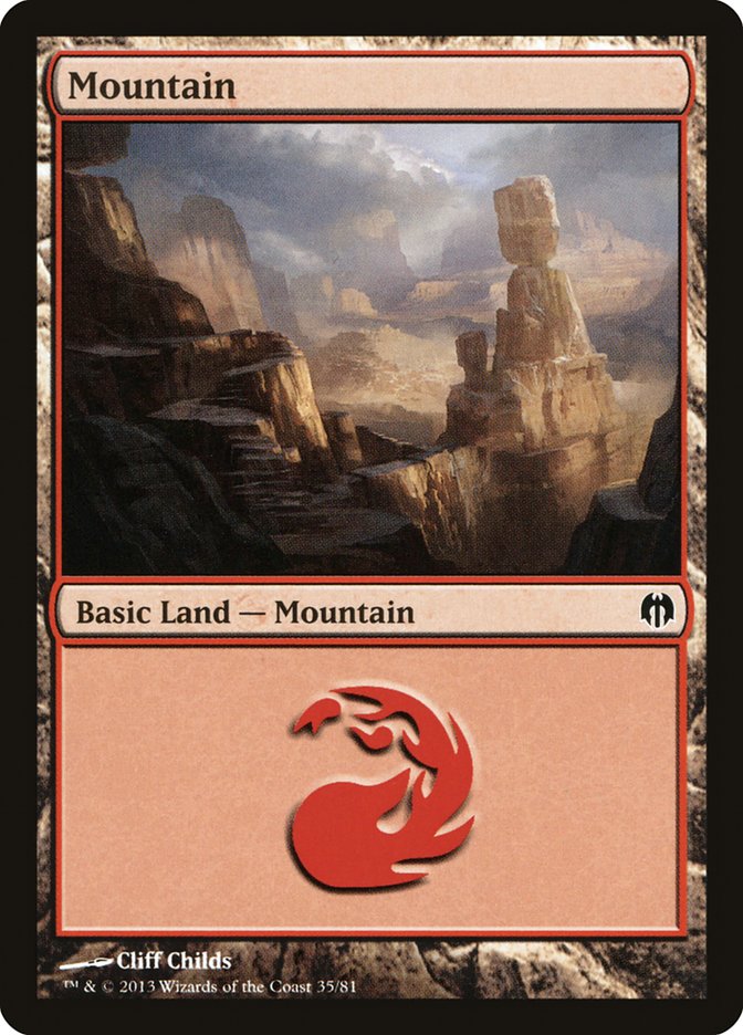 Mountain (35) [Duel Decks: Heroes vs. Monsters] - Destination Retro