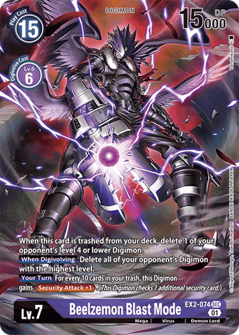 Beelzemon Blast Mode [EX2-074] (Alternate Art) [Digital Hazard] - Destination Retro