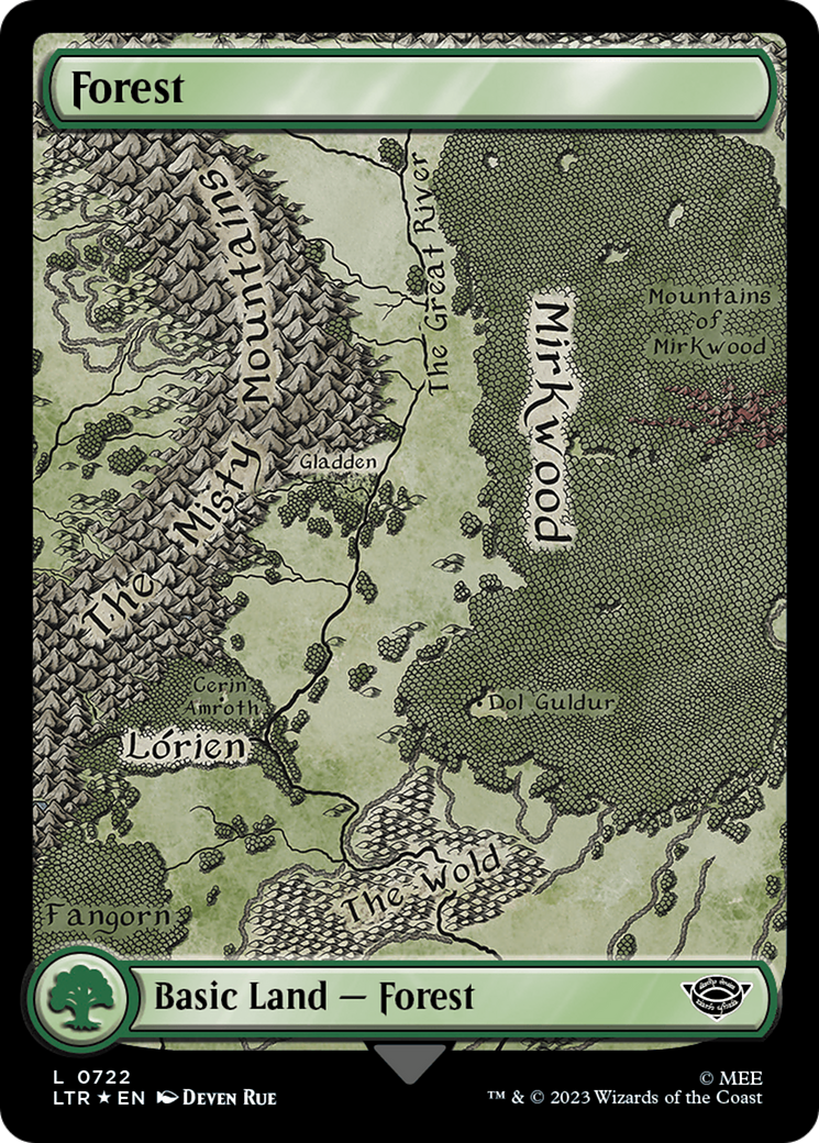 Forest (0722) (Surge Foil) [The Lord of the Rings: Tales of Middle-Earth] - Destination Retro