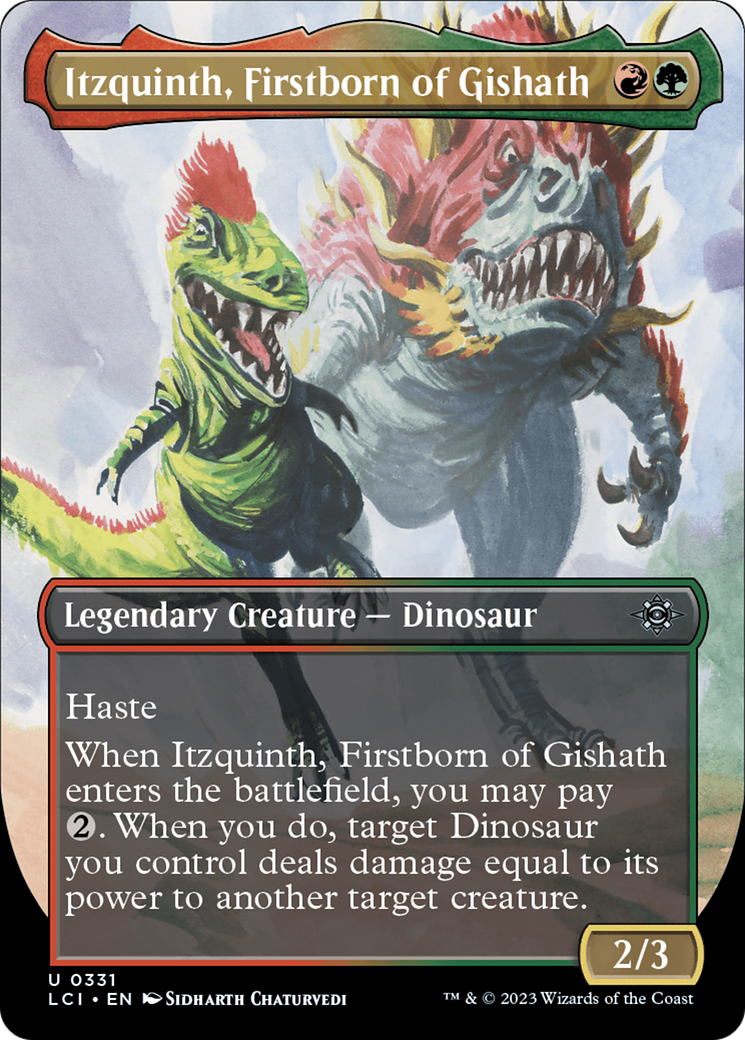 Itzquinth, Firstborn of Gishath (Borderless) [The Lost Caverns of Ixalan] - Destination Retro
