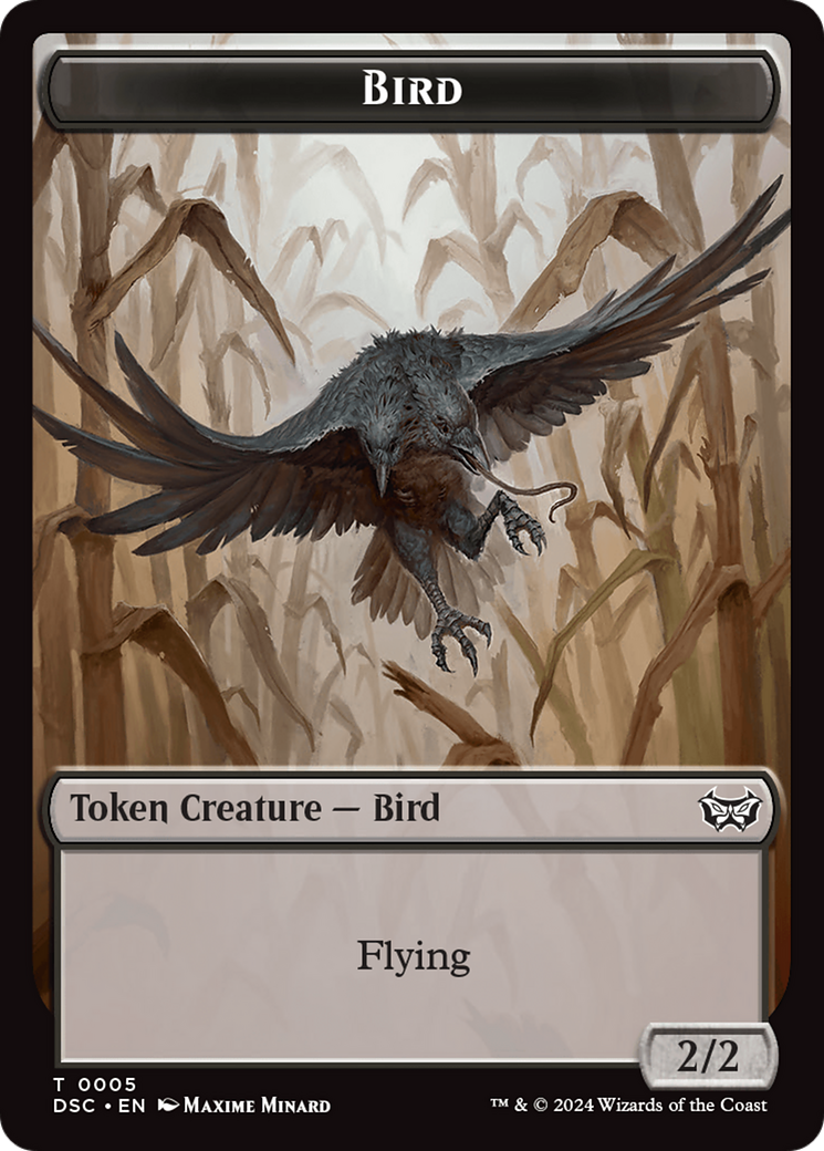 Elemental // Bird Double-Sided Token [Duskmourn: House of Horror Commander Tokens] - Destination Retro