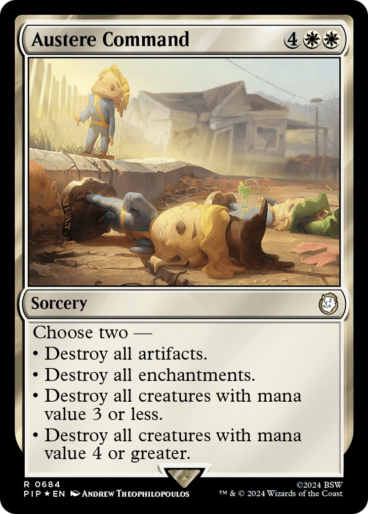 Austere Command (Surge Foil) [Fallout] - Destination Retro
