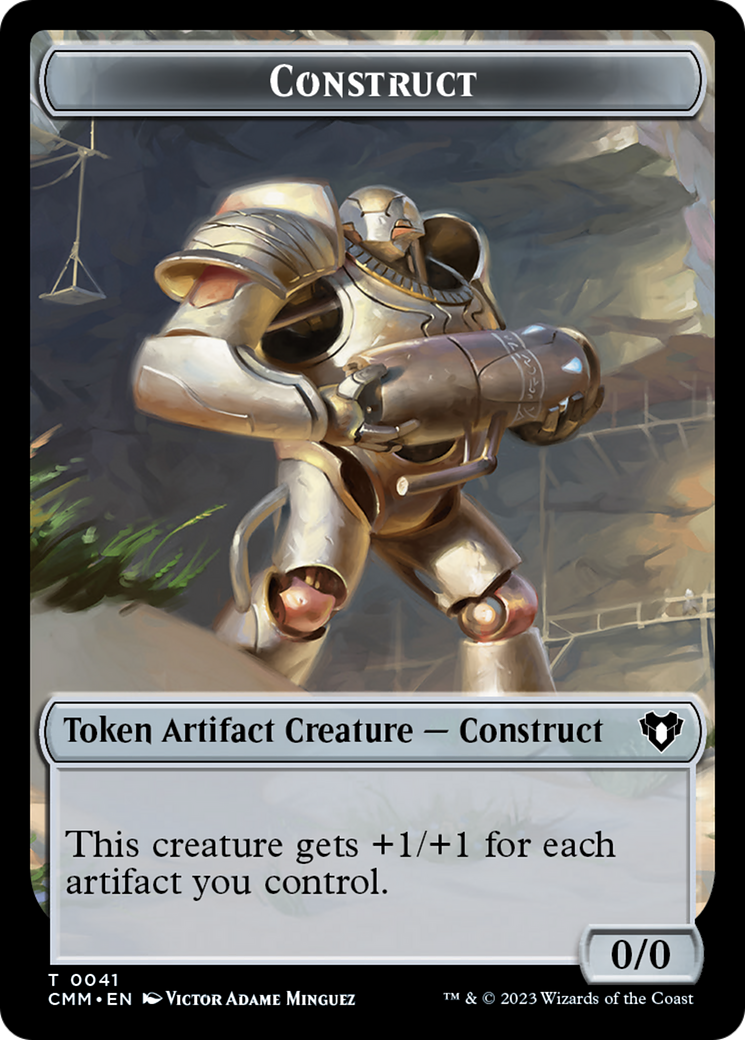 Spirit (0010) // Construct (0041) Double-Sided Token [Commander Masters Tokens] - Destination Retro