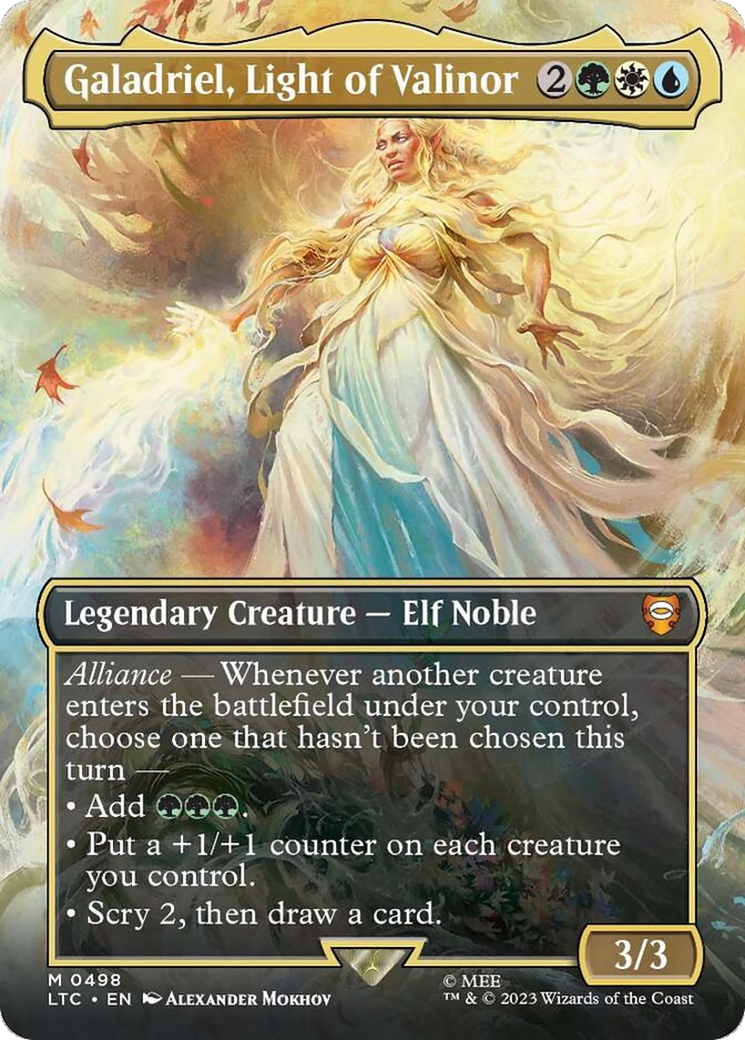 Galadriel, Light of Valinor (Borderless) [The Lord of the Rings: Tales of Middle-Earth Commander] - Destination Retro