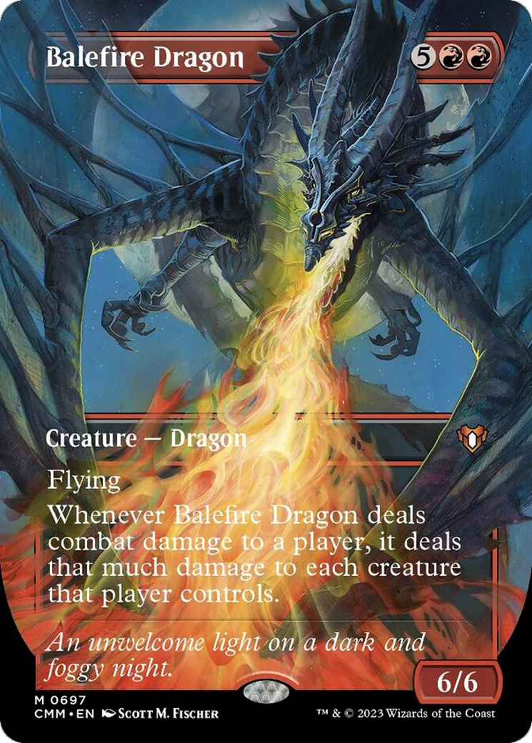 Balefire Dragon (Borderless Alternate Art) [Commander Masters] - Destination Retro