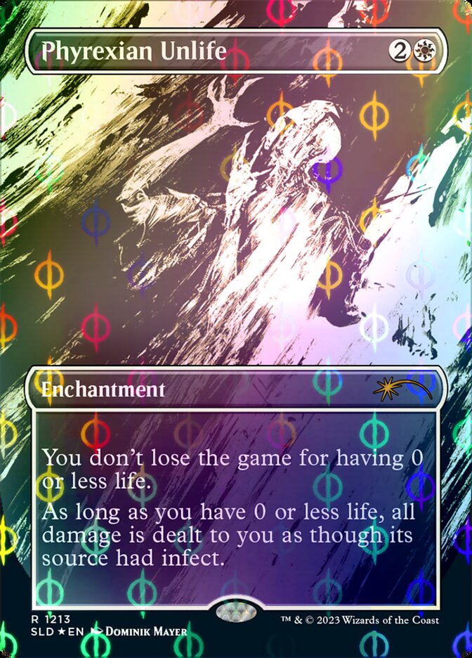 Phyrexian Unlife (Borderless Ichor Step-and-Compleat Foil) [Secret Lair Drop Series] - Destination Retro