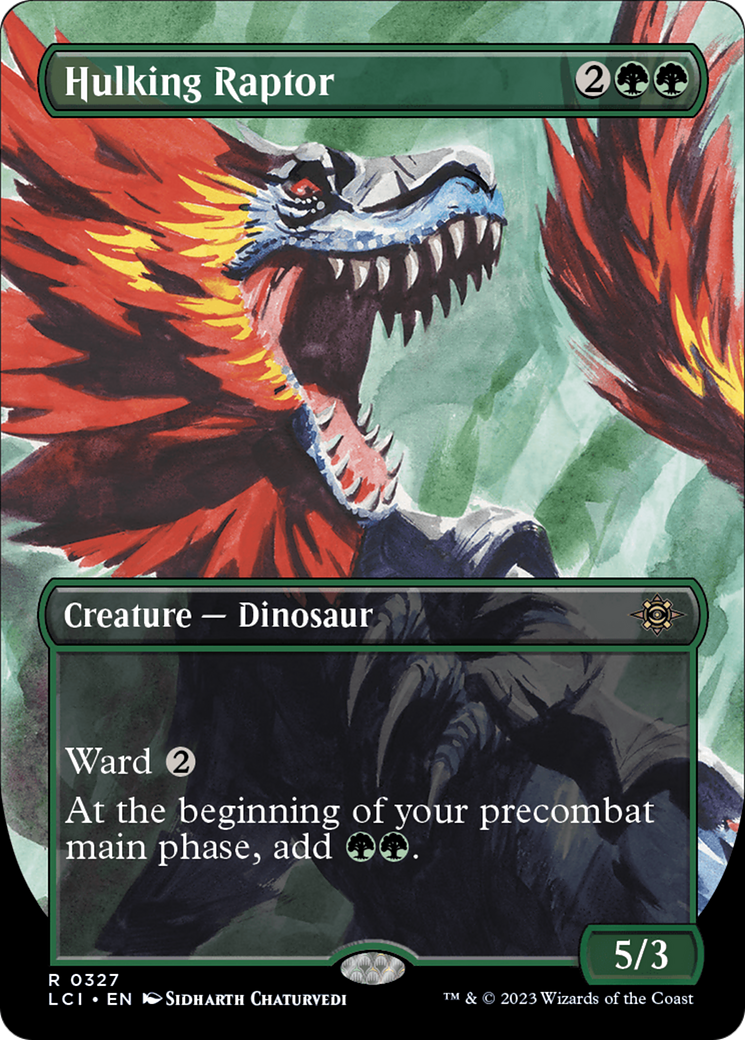 Hulking Raptor (Borderless) [The Lost Caverns of Ixalan] - Destination Retro