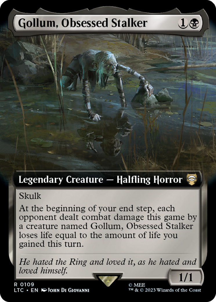 Gollum, Obsessed Stalker (Extended Art) [The Lord of the Rings: Tales of Middle-Earth Commander] - Destination Retro