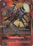 RizeGreymon [BT4-017] (Alternate Art - Red Border) [Great Legend Promos] - Destination Retro