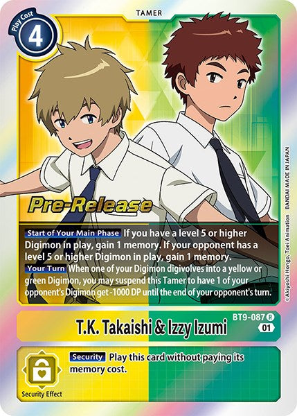 T.K. Takaishi & Izzy Izumi [BT9-087] [X Record Pre-Release Promos] - Destination Retro