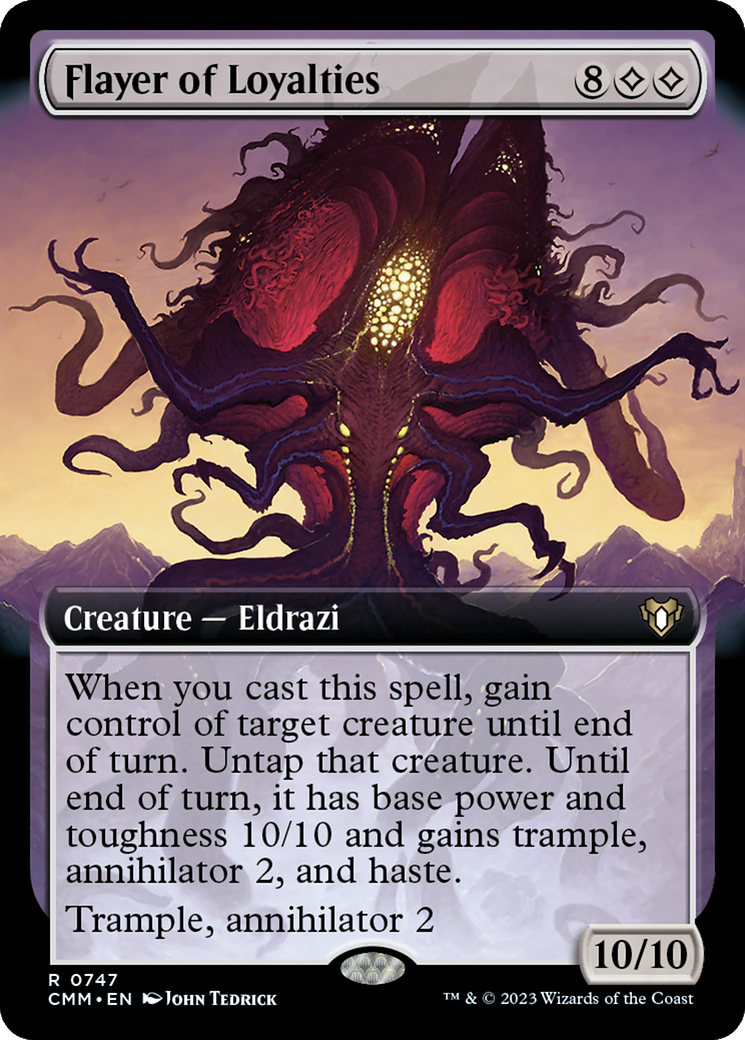 Flayer of Loyalties (Extended Art) [Commander Masters] - Destination Retro