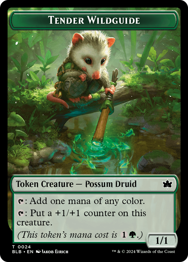 Tender Wildguide Token [Bloomburrow Tokens] - Destination Retro