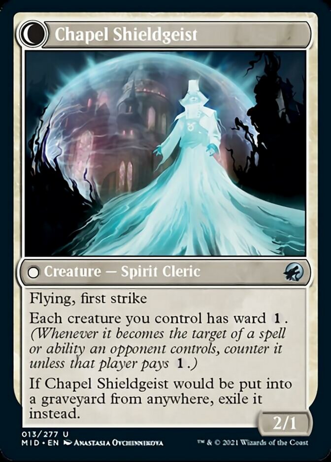 Chaplain of Alms // Chapel Shieldgeist [Innistrad: Midnight Hunt] - Destination Retro