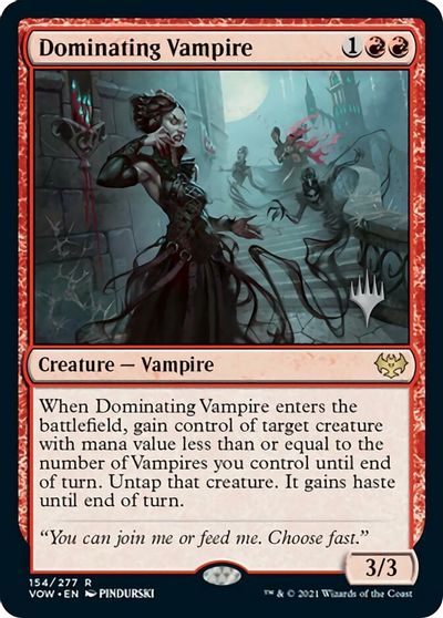 Dominating Vampire (Promo Pack) [Innistrad: Crimson Vow Promos] - Destination Retro