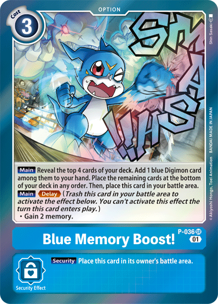 Blue Memory Boost! [P-036] [Promotional Cards] - Destination Retro