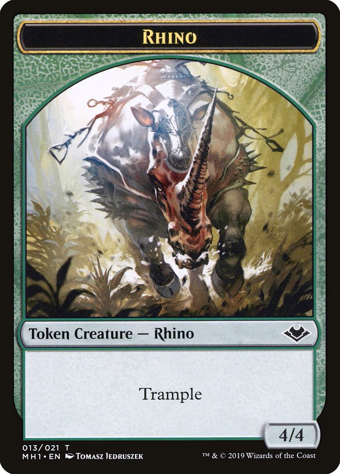 Elemental (008) // Rhino (013) Double-Sided Token [Modern Horizons Tokens] - Destination Retro