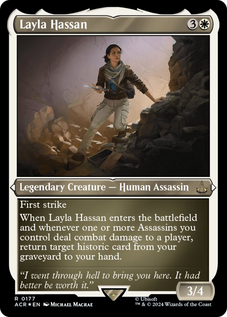 Layla Hassan (Foil Etched) [Assassin's Creed] - Destination Retro