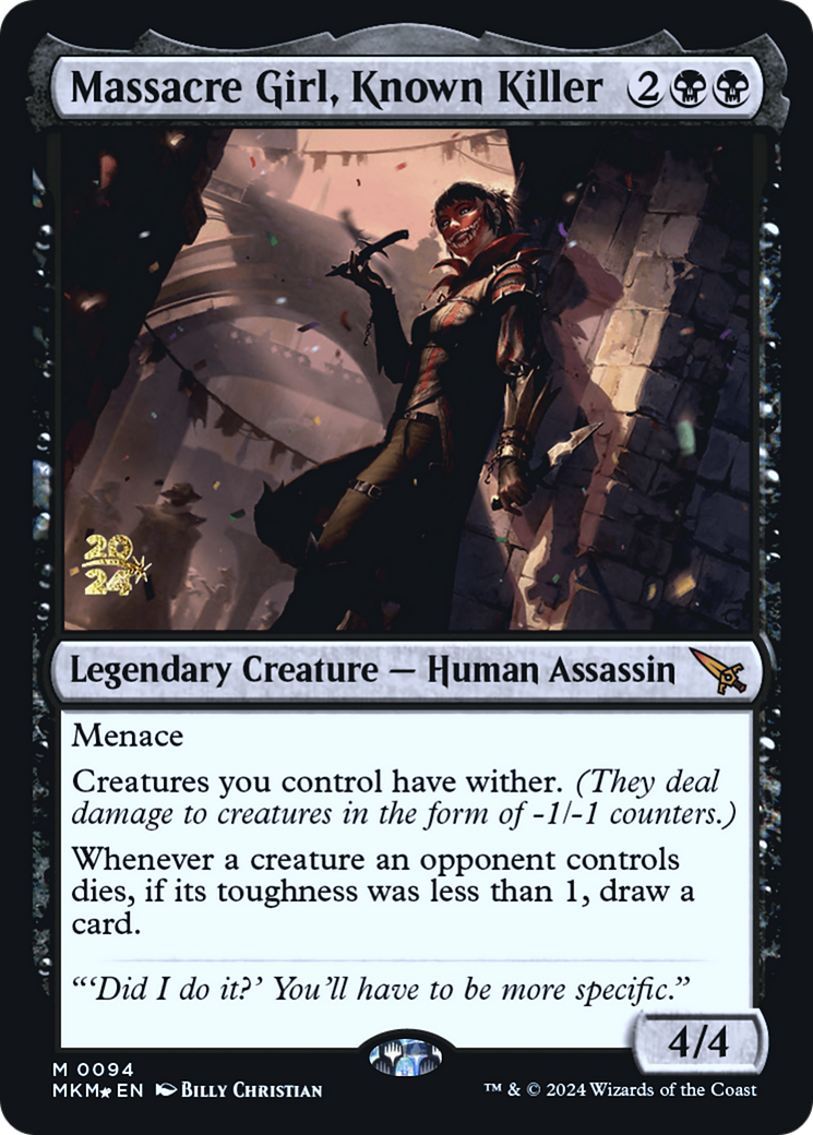 Massacre Girl, Known Killer [Murders at Karlov Manor Prerelease Promos] - Destination Retro