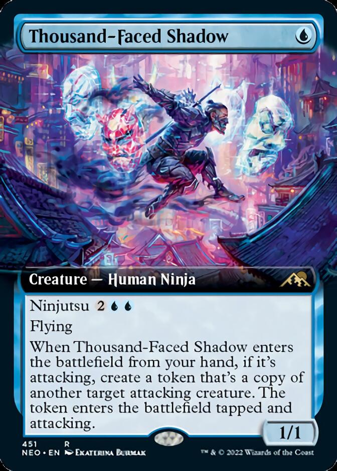 Thousand-Faced Shadow (Extended Art) [Kamigawa: Neon Dynasty] - Destination Retro